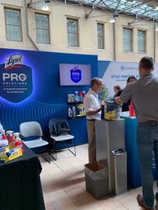 Lysol Pro Solution's booth at the 2022 Guest Supply Show